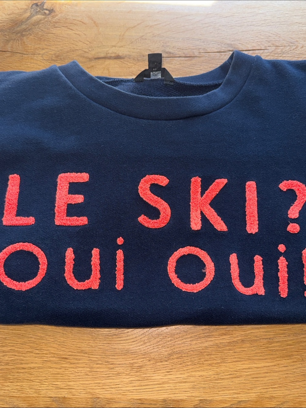 J. Crew Navy Crewneck Sweatshirt Le Ski